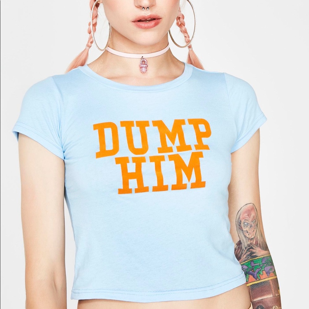 NWT Sugar Thrillz Dolls Kill DUMP HIM tee L